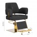 Hairdressing chair GABBIANO LINZ GOLD Black